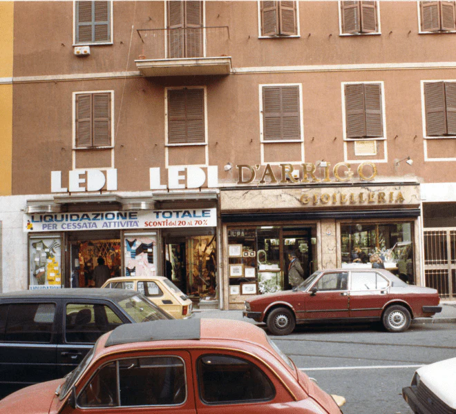 Gioielleria D'Arrigo dal1951 e qui nel 1981 a Roma